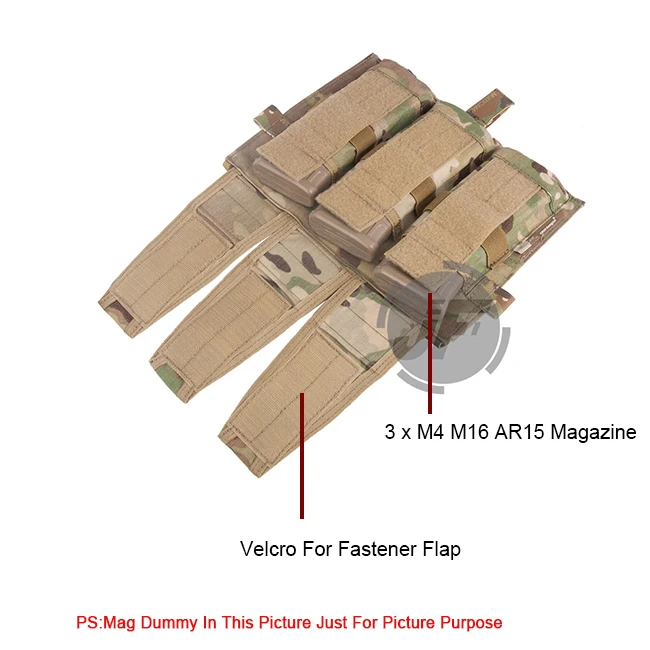 Emerson Тактический AVS Съемный клапан M4 M16 AR15 5,56. 223 Тройная журнальная сумка Emersongear крюк и петля чехол для кружек сумка для амуниции-MC