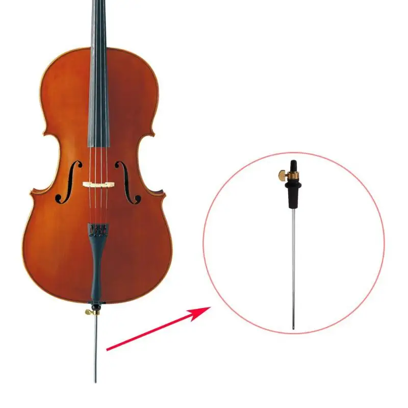 1Pcs Stainless Steel Cello End Pin Ebony Cello End Pin with Endpin Tip