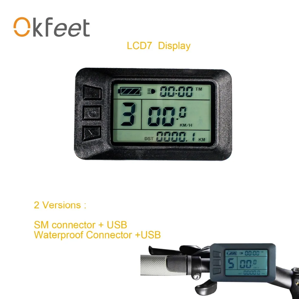 Okfeet KT kunteng дисплей Ebike Kit 24 в 36 в 48 в 72 в интеллектуальная панель управления LCD5 3 6 7 8H LED880 части KT