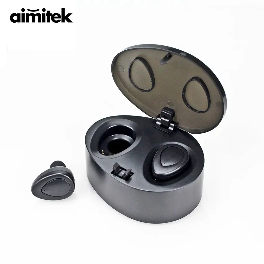 

Aimitek K2-HD Mini TWS Bluetooth Earphones True Wireless Stereo Earbuds Hands-free Headsets with Mic Charging Box (Upgraded K2)