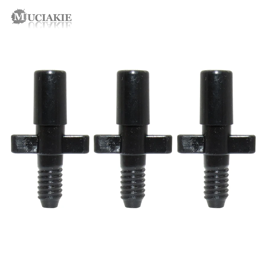 

MUCIAKIE 50PCS 6mm to 3/5mm Screw Thread Connnectors PVC PE Tubing Hose joints 6mm Nozzle Micro Drip Irrigation Adapter Fittings