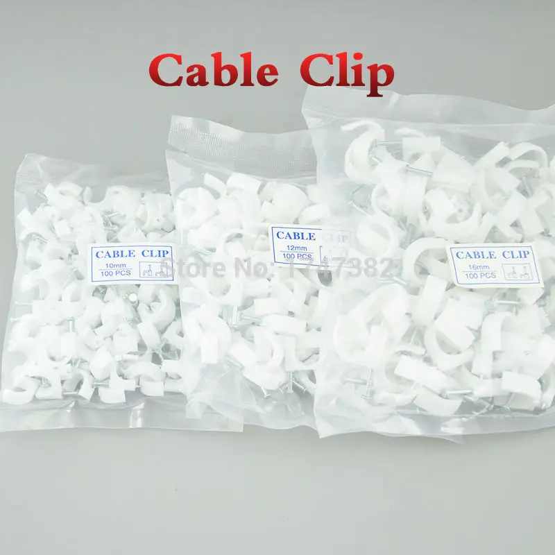6mm Round Steel Nails Cable Wire Wall Hanging Screw Clips Cable Clip For RG59 RG6 100pcs round head nails bed sheet clip