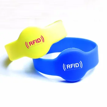 

WB02 Silicone RFID Wristband RFID Bracelet ISO14443A 13.56MHz with MF4K S70 Chip