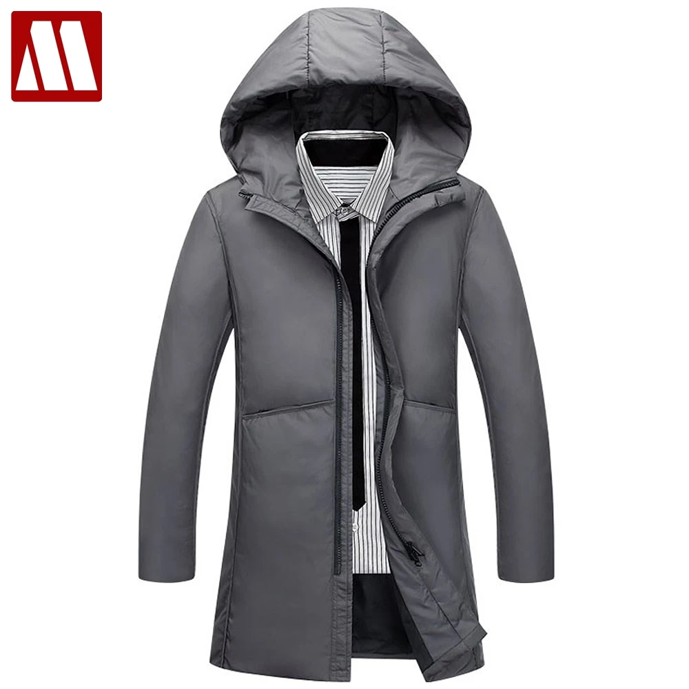 

Men's Extreme Cold Winter Long Hooded Bio Down Jackets Parkas Men Casual Thermal Thick Solid Outwear Parkas Coats Male Jacket