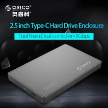 ORICO 2588C3 Type-C to A Cable External 2.5 SATA HDD Storage Case Support USB 3.1 for Apple Macbook Notebook (No Hard Disk)
