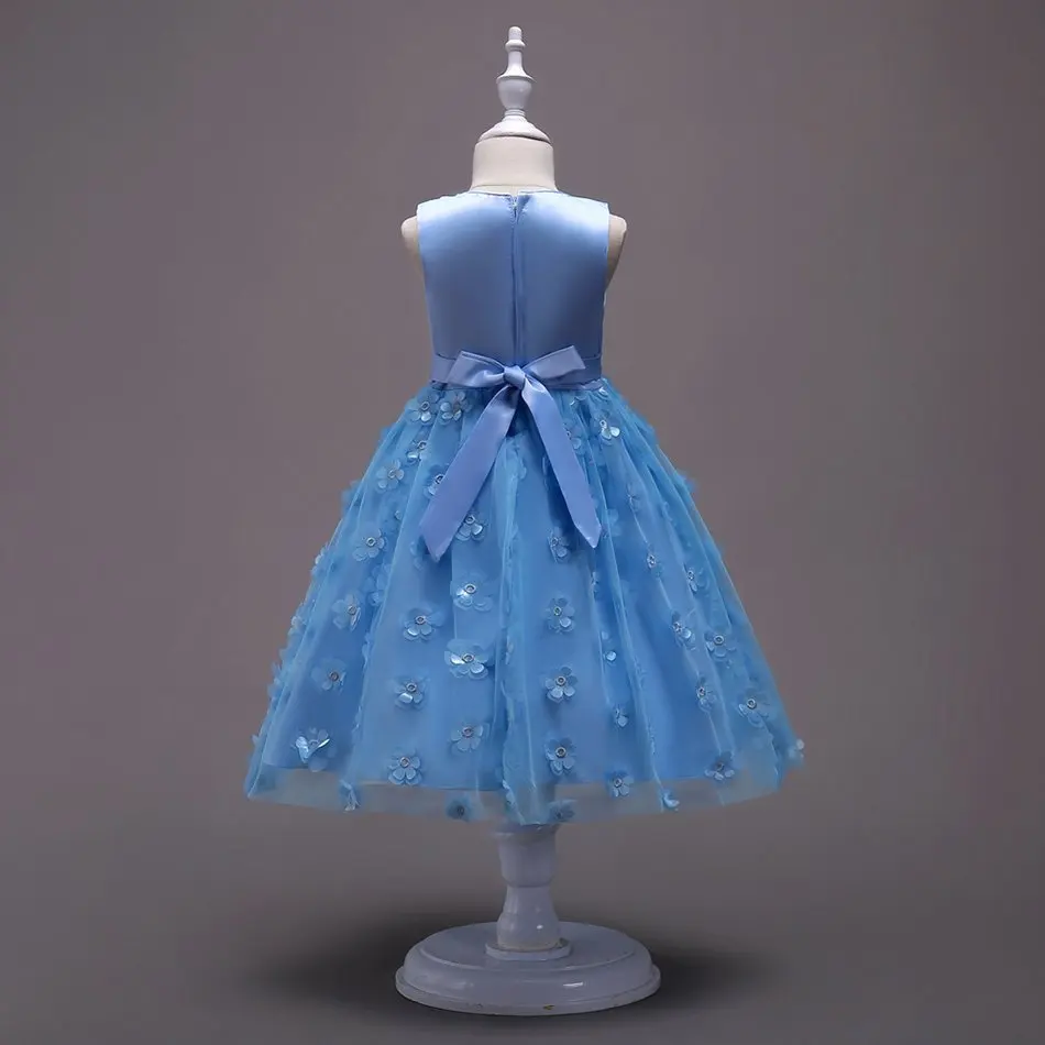 Girls Flower Summer Princess Party Dress (15)