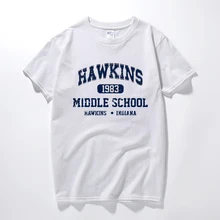 Футболки с рисунками странных вещей в стиле ретро, Джерси, высокое качество, школьная хлопковая футболка с короткими рукавами, повседневная мужская футболка, camisetas