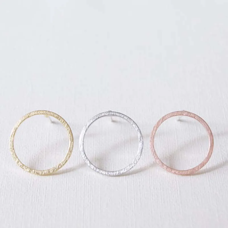 Hfarich New Fashion Geometric Circle studs Earrings for women Simple Small Cricle women earrings Party gift Dropshipping Jewelry