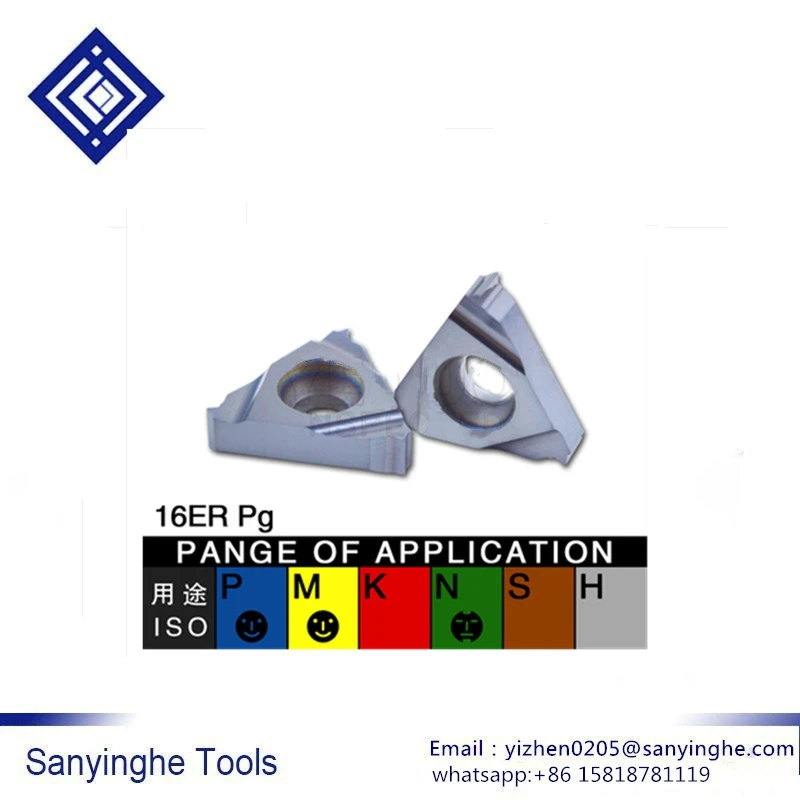 Высокое качество 10 шт./лот 16ER/NR16PG ЧПУ твердосплавный Токарные пластины резьбовые вставки