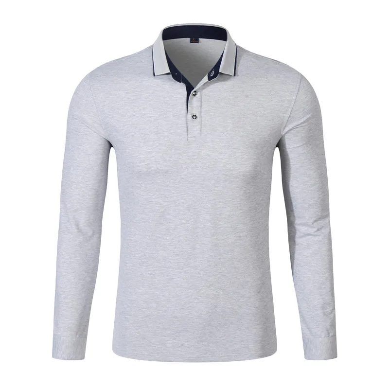 custom logo long sleeve polo shirt (5)