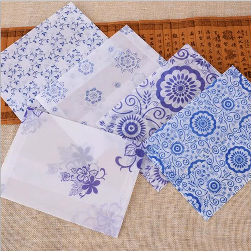 50pcs 17.5x12.5cm Chinese classical style envelopes printed with lovely ink paintings antique stationery gifts 19 colors