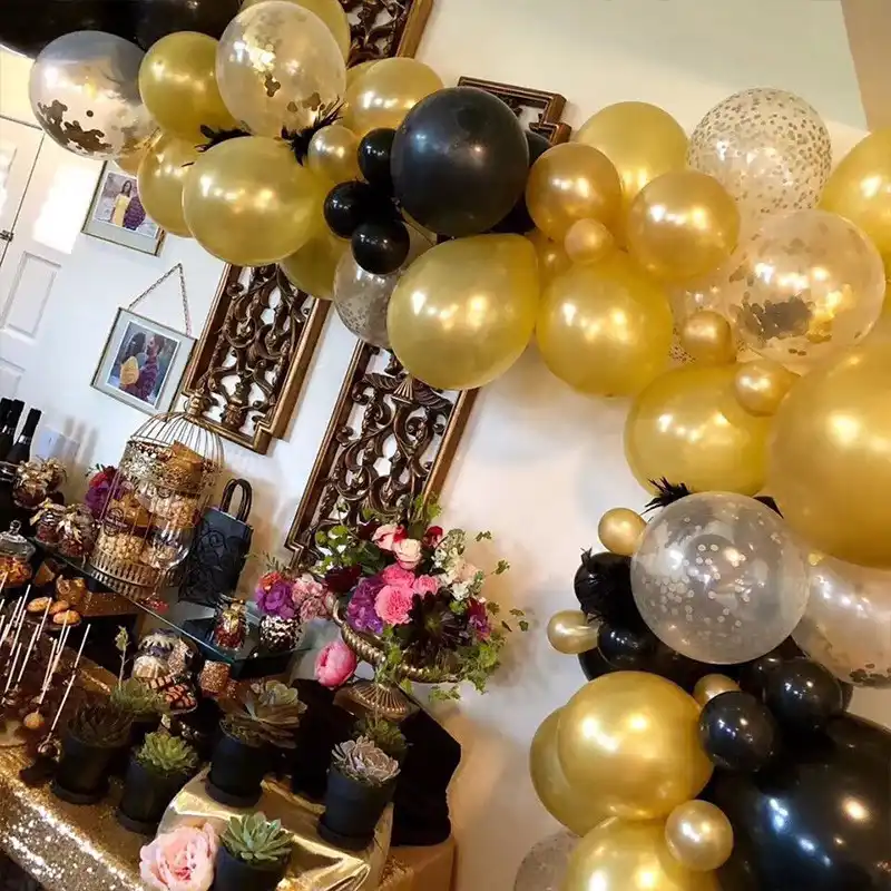30pcs 10inch Birthday Decoration Balloon Gold Letter Ballon