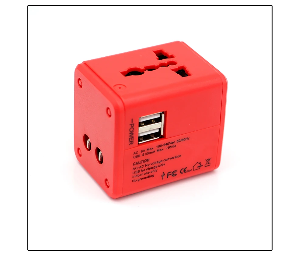 Pretty Electronic Universal Travel Adapter  Electric Plugs Sockets Converter USAUUKEUCN Dual USB Charging Electrical Power  (12)