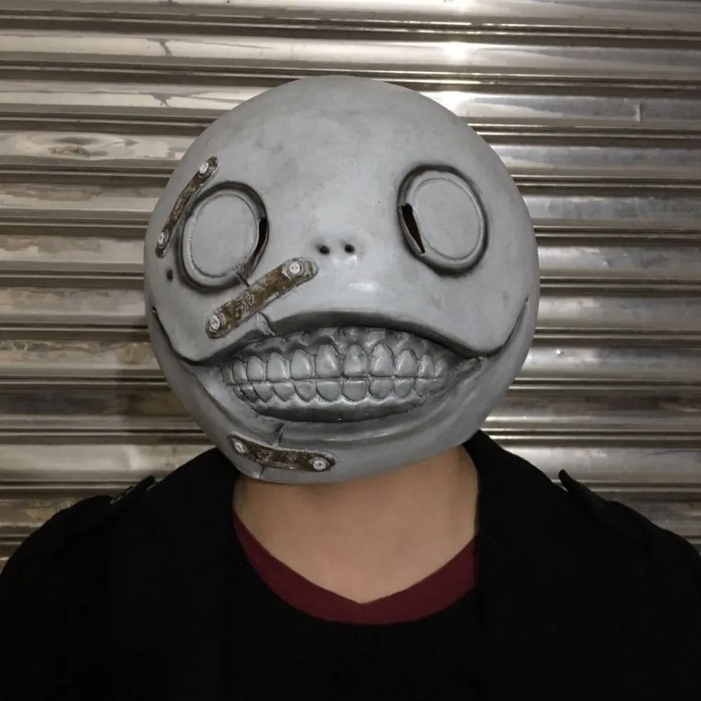 Маска для игры на Хэллоуин NieR: Automata Emil Mask Battle damage Halloween Full Face MaskCosplay Prop Прямая