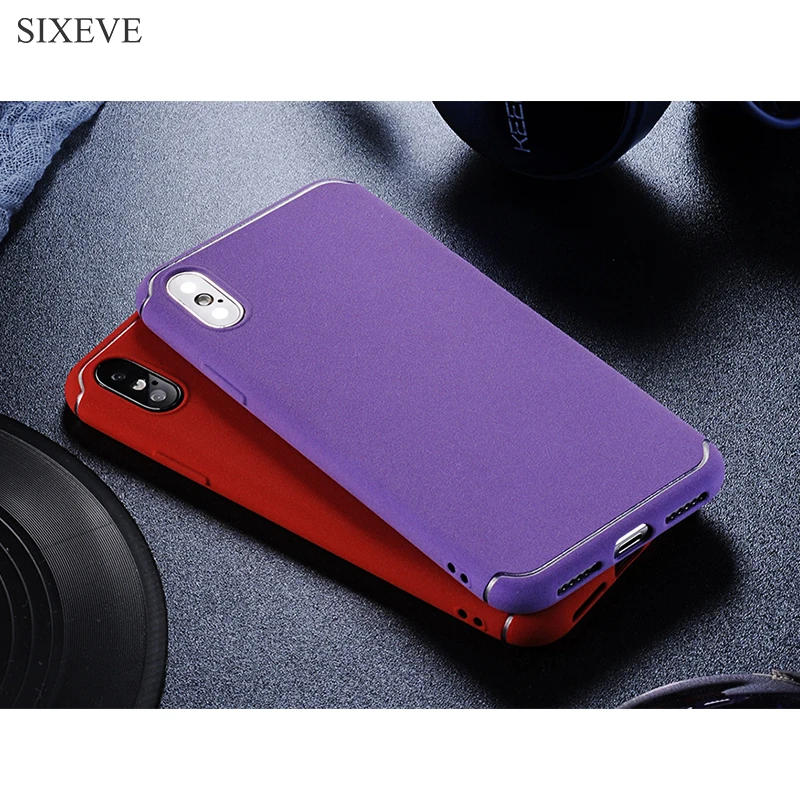 SIXEVE чехол для телефона iphone X 6 6s 7 8 Plus матовая частиц Текстура силиконовый apple плюс |