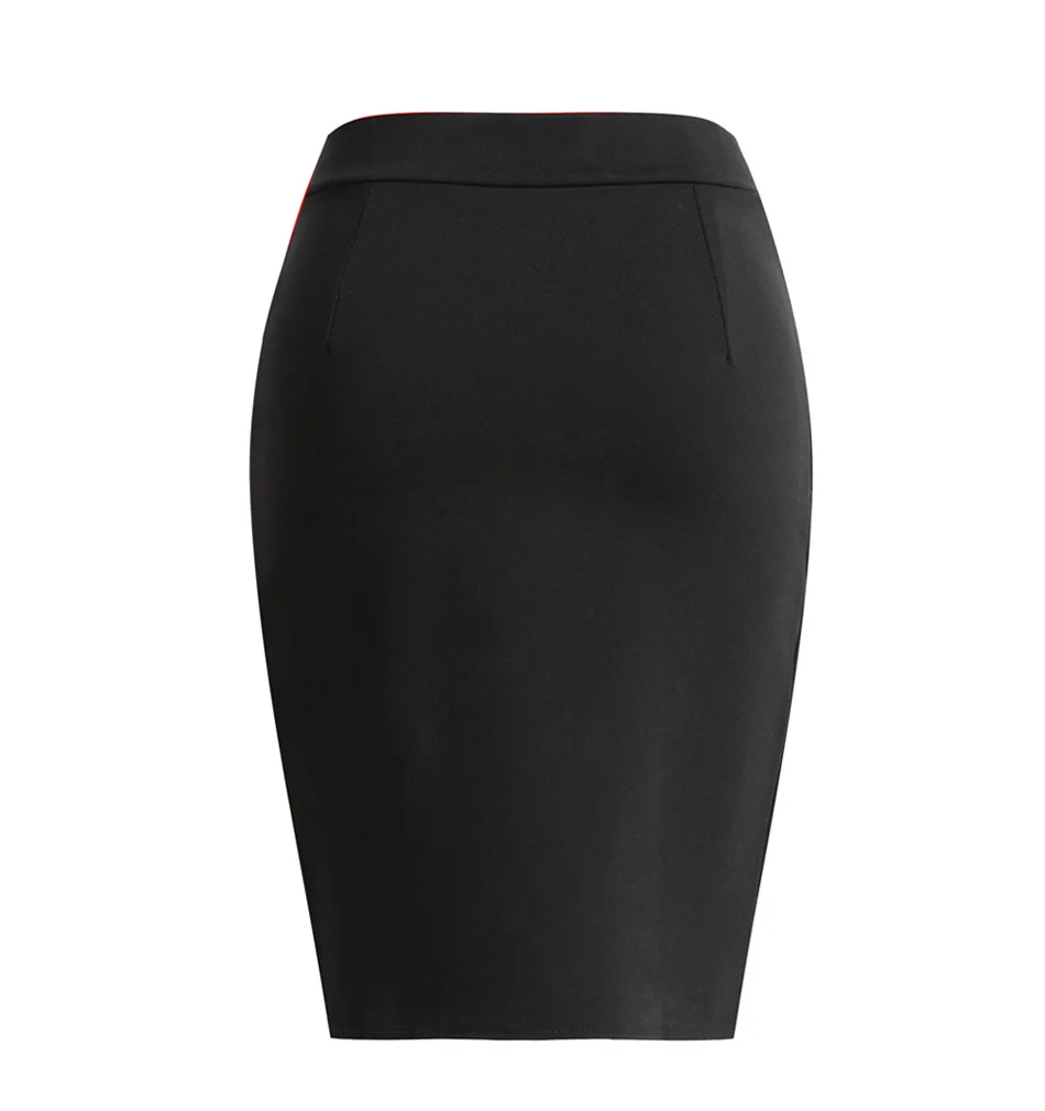 summer short Skirts black Womens Elastic High Waist Skirt Plus Size Zipper Office Pencil Skirt For Women Jupe Crayon юбка на резинке плюс размер