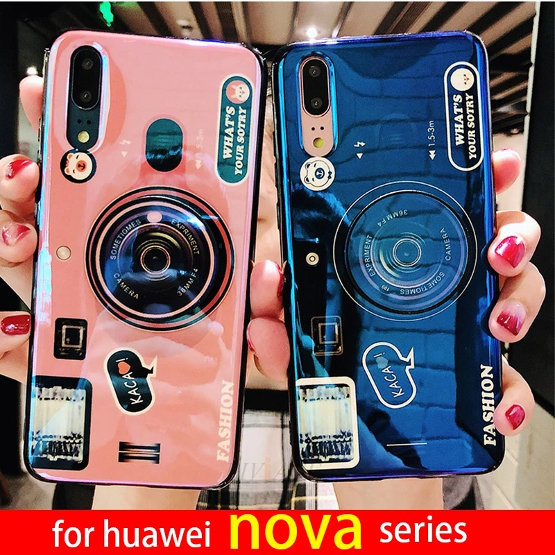 Милый чехол-держатель для камеры huawei nova 3e 3i 3 2s 2i 2 plus 2 lite с подставкой, чехол s coque для nova 3 nova 2