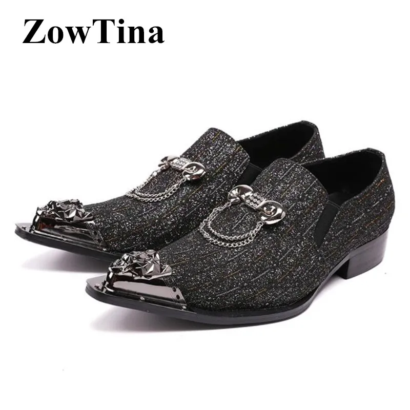 black spike dress shoes