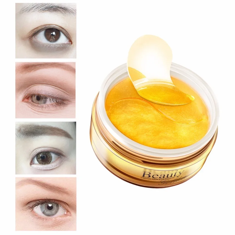 

24K Gold Collagen Eye Mask Patch 60PCS Ageless Anti-wrinkle Dark Circles Eye Patch Patches Snail Eye Mask Facial Care Products