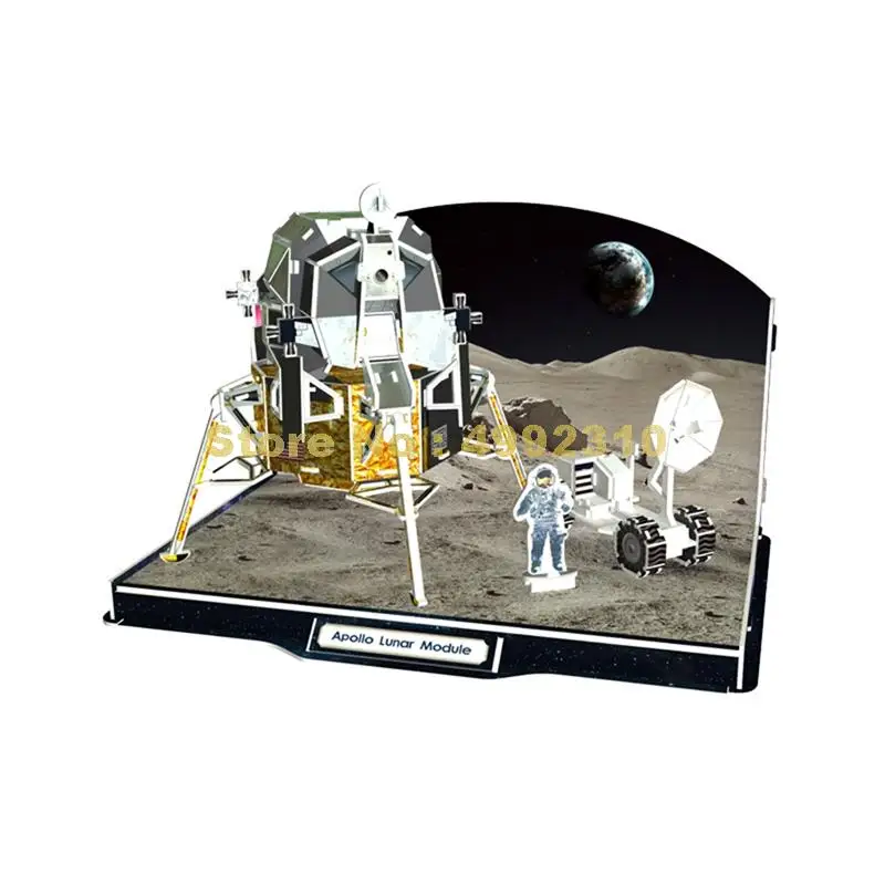 

104pcs aviation space series apollo lunar module 3d paper modal puzzle Toy