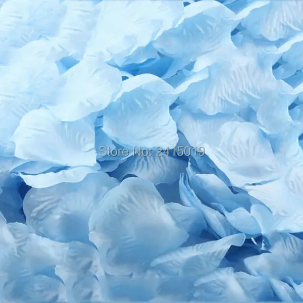 Light Blue Rose Silk Petals Wedding Anniversary Christening Party Decorations-1