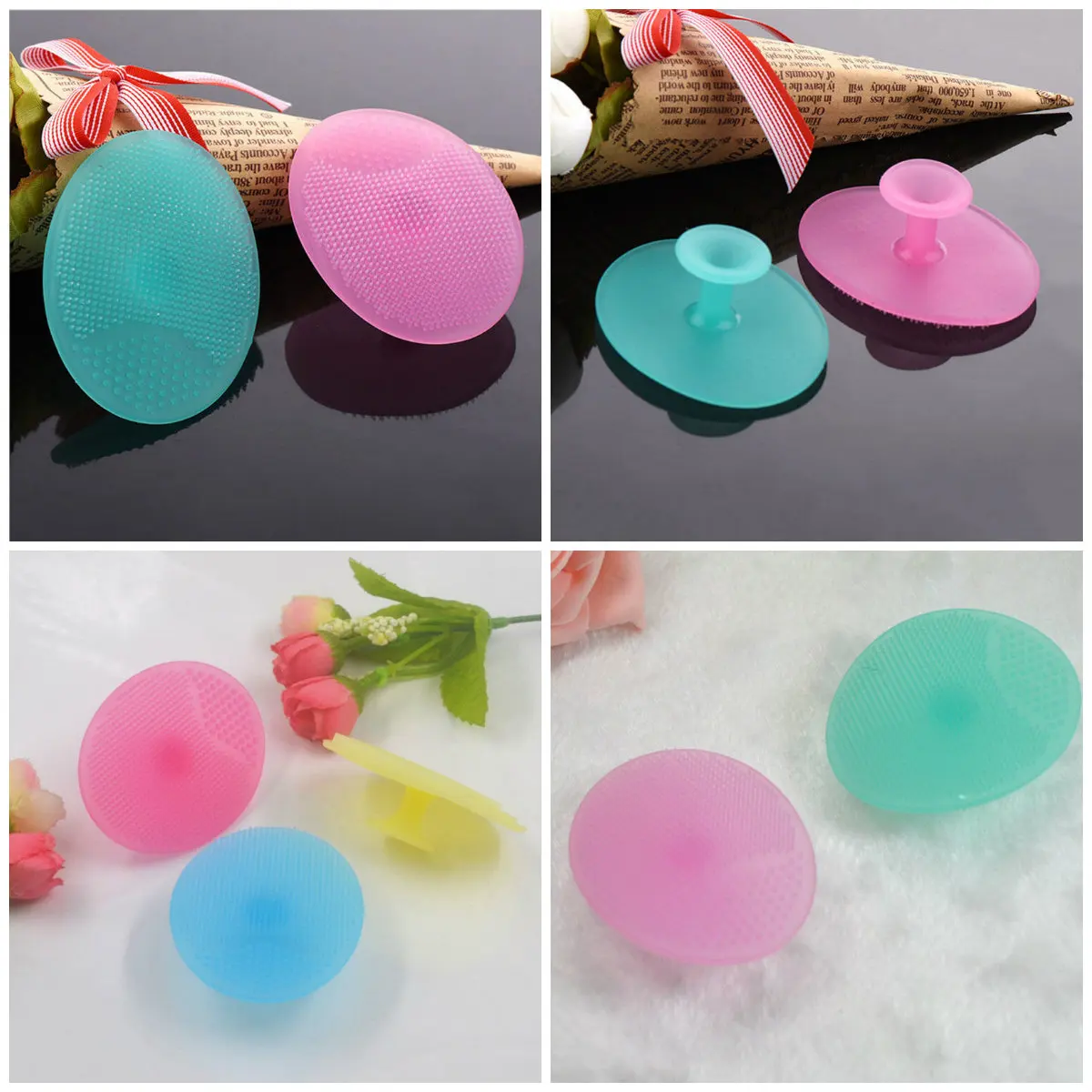 

Cleaning Pad Wash Face Facial Blackhead Remover Exfoliating Brush SPA Skin Scrub Cleanser Tool Face Massager Facial Care Tools