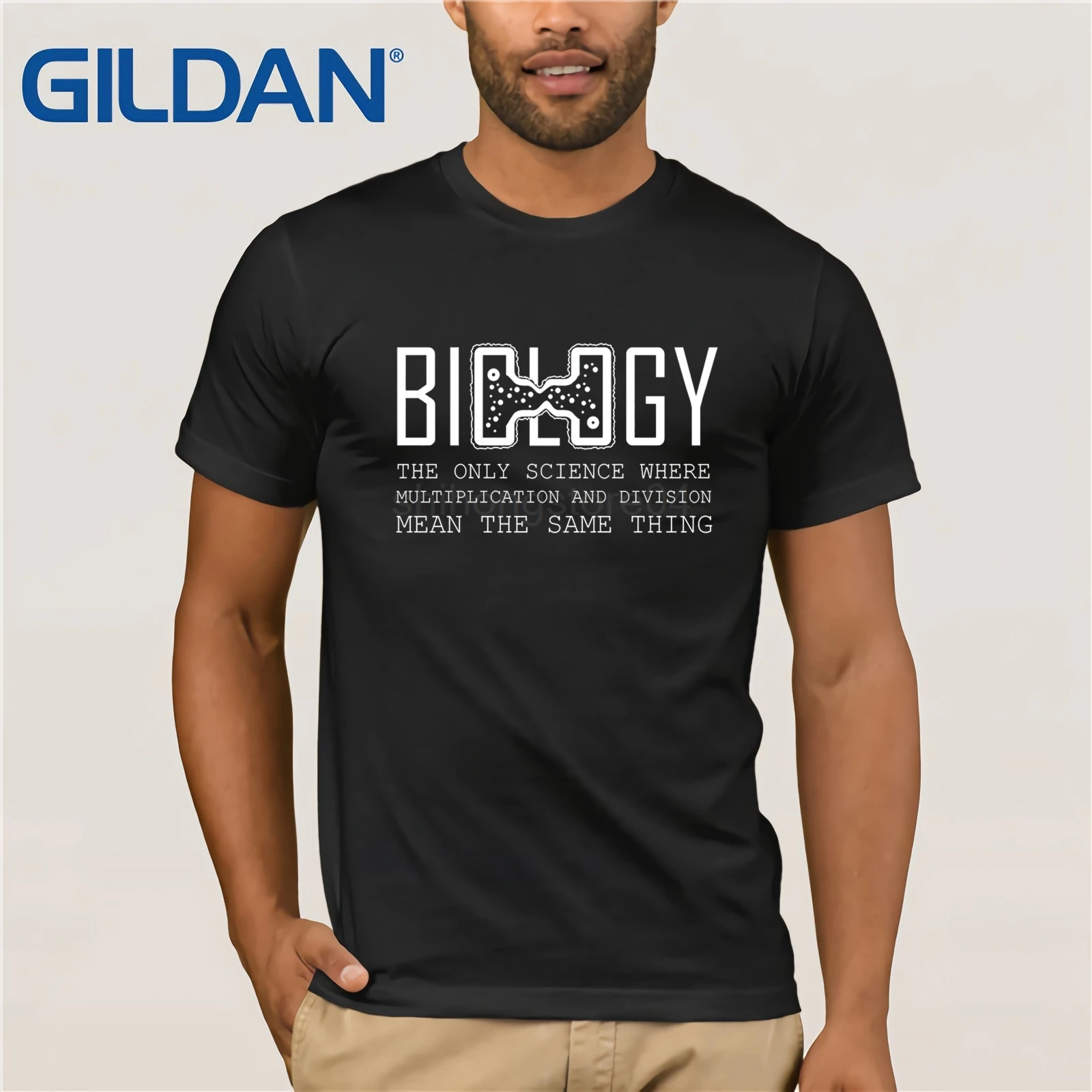 

Biology The Only Science Division Mean The Same Thing MENS T-SHIRT Tee Birthday Printed Men T Shirt Clothes Classic