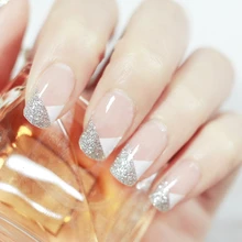 20 шт./компл. Кристалл серии наклейки на ногти Полный водонепроницаемый нетоксичный Французский маникюр передачи Наклейки Маникюр Дизайн ногтей украшения Инструменты