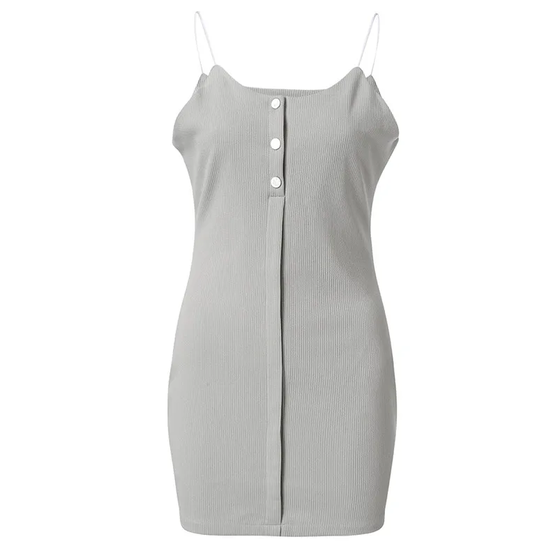 Women's Newest Style Bandage Bodycon Sleeveless Evening Party Sexy Hot Sale Mini Dress Size S-XL Three Colors F19 (8)