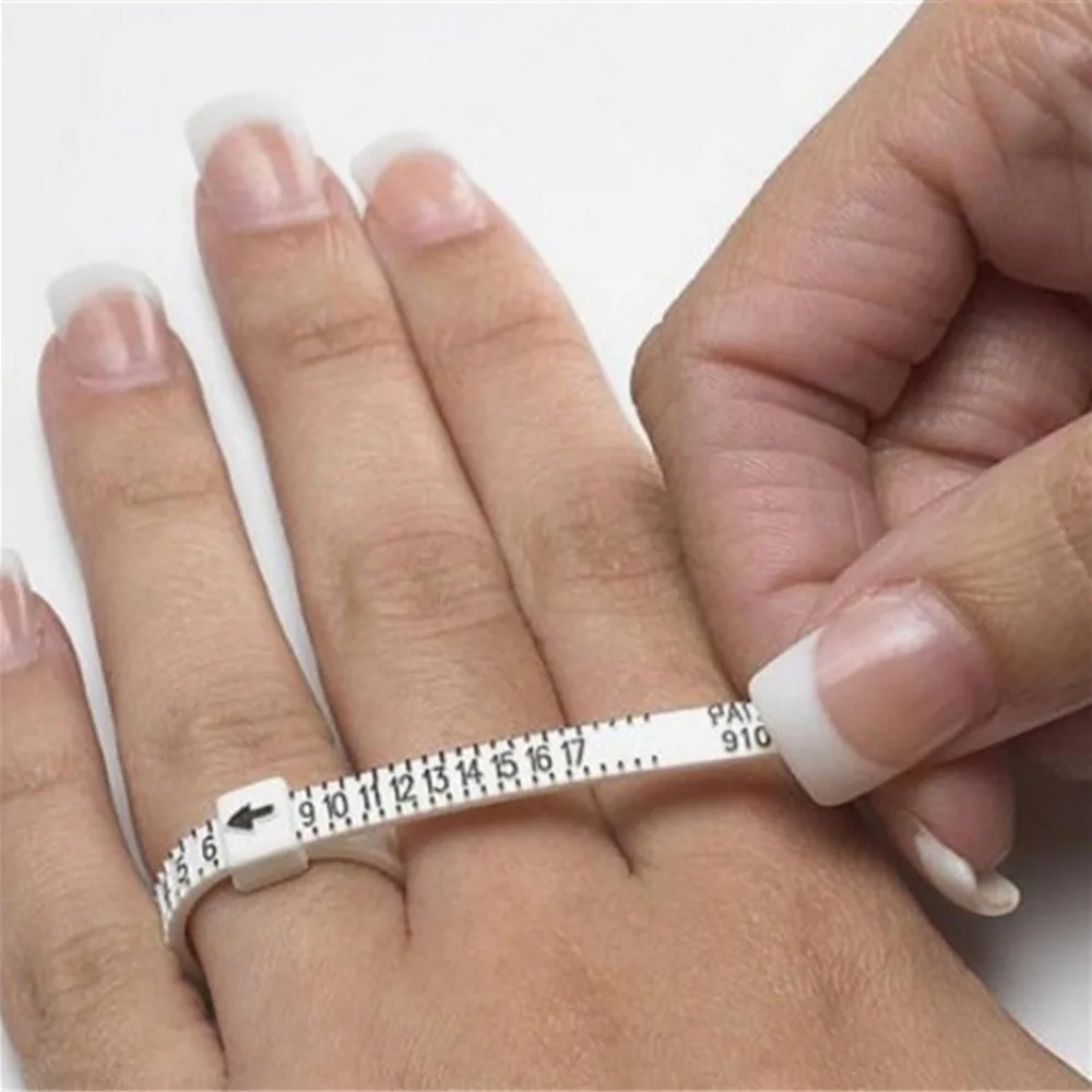 Портативный размер UK US размер кольца r измерительный палец для обручального кольца ремешок настоящий тестер измерительный инструмент