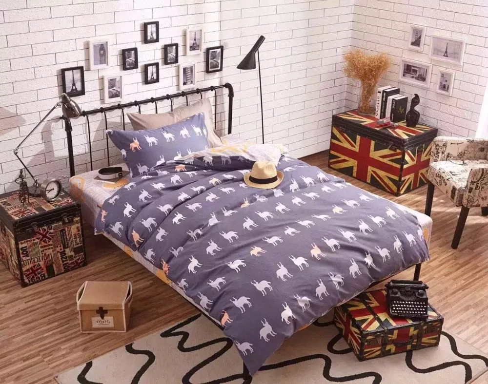 2018 new fashion 100 cotton Juvenile boy and girl bedding set duvet