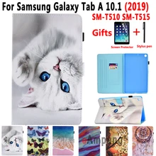 SM-T510 SM-T515 чехол для samsung Galaxy Tab A 10,1 T510 T515 крышка Мягкий кожаный чехол для samsung Tab A 10,1 Funda