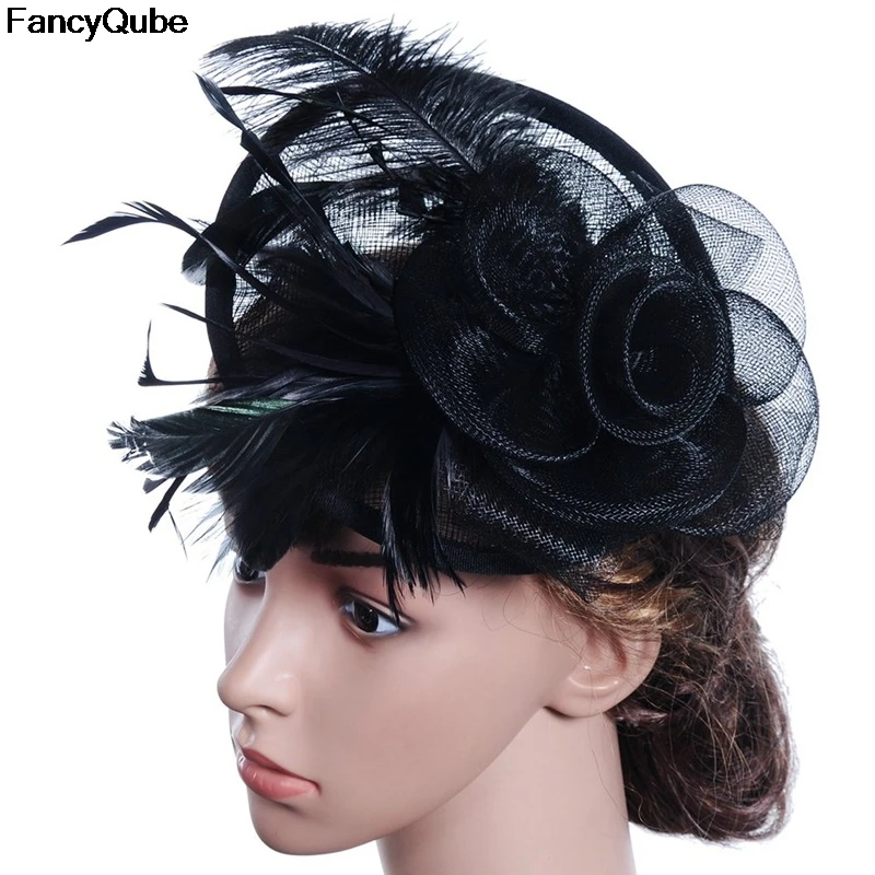 New Spring And Summer Ostrich Feather Party Hat Bridal Dinner Hat
