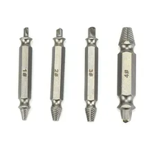 Speedout Set Damaged Screw Extractor Drill Set Easy Out Tool Double Side Remove Broken Screw 4pcs/set