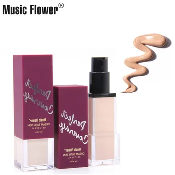 

Flower Music Makeup Foundation Liquid Korea BB Cream Natural Nourish Moisturizing Skin Concealer Face Make Up Base 42ml 3 Colors