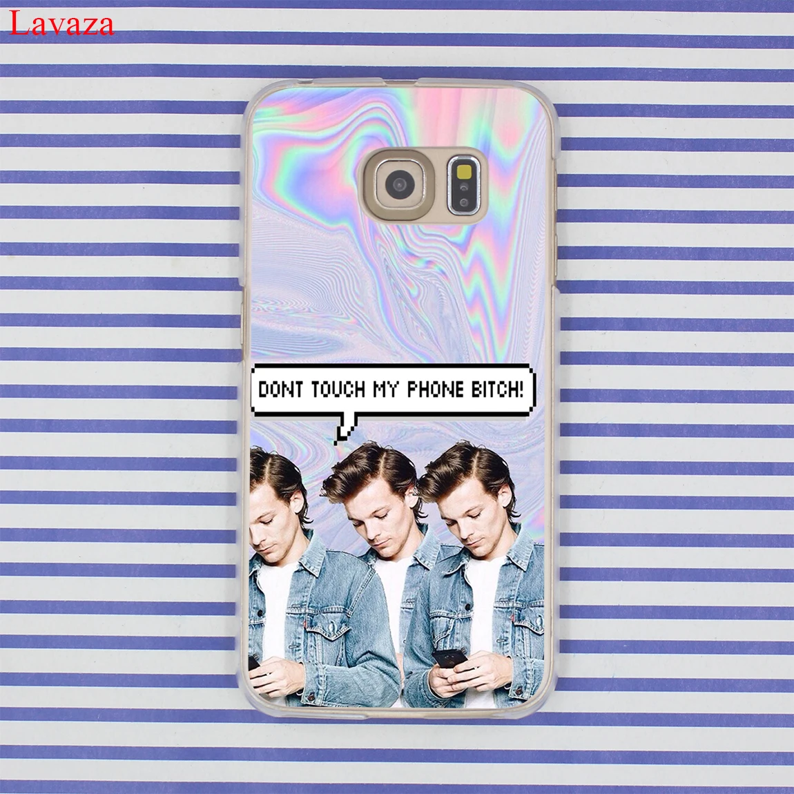 Lavaza One Direction 1d Louis Tomlinson Hard Case Transparent for Samsung Galaxy S6 S7 S8 S9 Edge Plus S5 S4 S3 & Mini Cover
