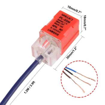 

Uxcell 5mm Switches Inductive Proximity Sensor Switch Detector NPN NO DC 6-36V 200mA 3-Wire Switch Accessories Supplies PL-05N