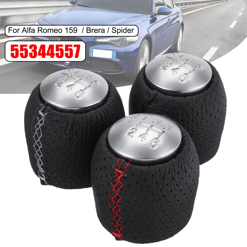 

6 Gear Shift Knob PU Leather Hood for Alfa Romeo 159 Brera Spider NJ88