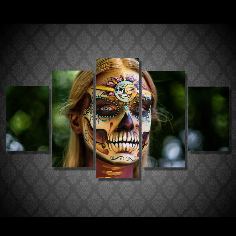 Top Modular Picture Dia De Los Muertos Den Painting Canvas