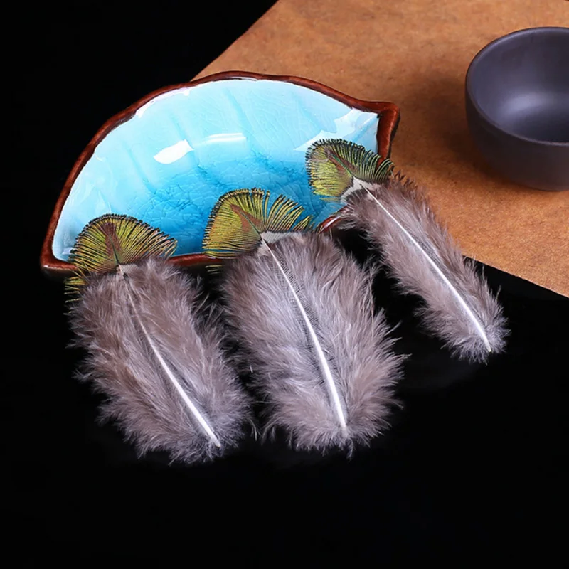Xuezhiyu 100pcs 5 8cm Natural Pheasant Peacock Feathers For