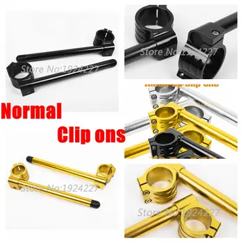

Adjustable Motorcycle Handles CNC 31/33/35/37/39/41 mm Clip On Ons Fork Handlebars Bar Coffee Pilot Moto Normal Grips