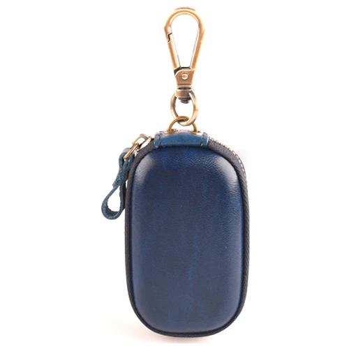 Blue Для женщин из натуральной кожи ключа автомобиля кошельки женские Key Holder Ключи Организатор экономка брелок Охватывает Ключевые сумка кошелек - Цвет: Blue
