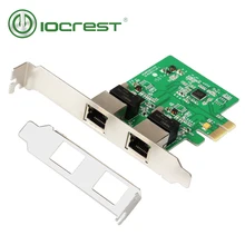 Iocest PCI-Express двойной гигабитный Ethernet контроллер карты rtl8111 чипы с низкопрофильным кронштейном