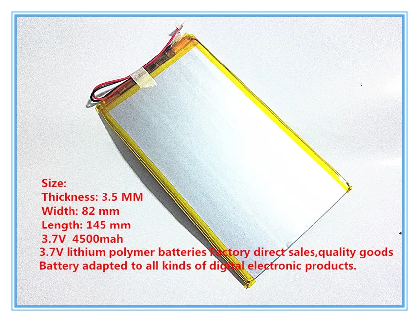 Литиевая батарея полимерный 3,7 V большой емкости 9,7 дюймов планшет батарейки для ПК 3582145 4500mah