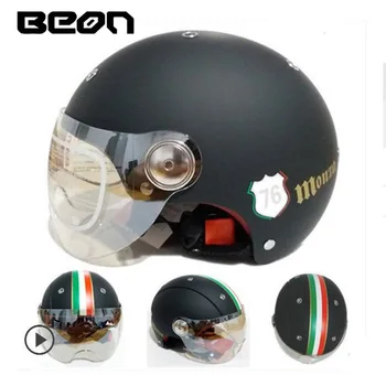 

2019 Summer New Eur ECE attestation Half Face Motorcycle Helmet Netherlands half cover motorbike helmets of ABS PC visor Lens