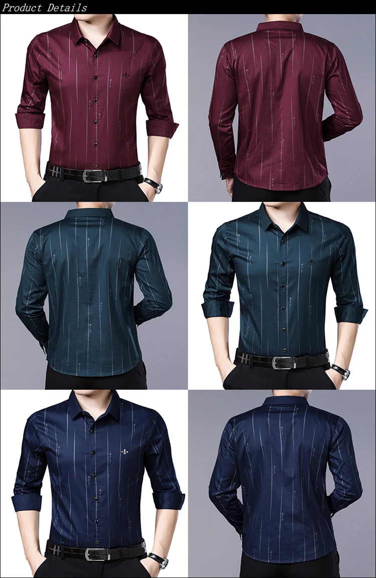 Dudalina Me Shirt Men's Striped Dress Shirts Male High Quality Long Sleeve Slim Fit Business Casual Shirt Camisa