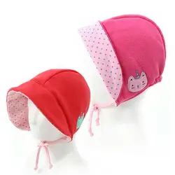 Корейская зимняя детская шляпа для маленьких девочек, складывающаяся ветрозащитная теплая Милая бейсболка с кошкой