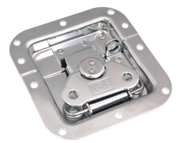 

2PCS/LOT Premintehdw Chrome Steel Road Flight Case Butterfly Lock Large Catch Recessed Buckle