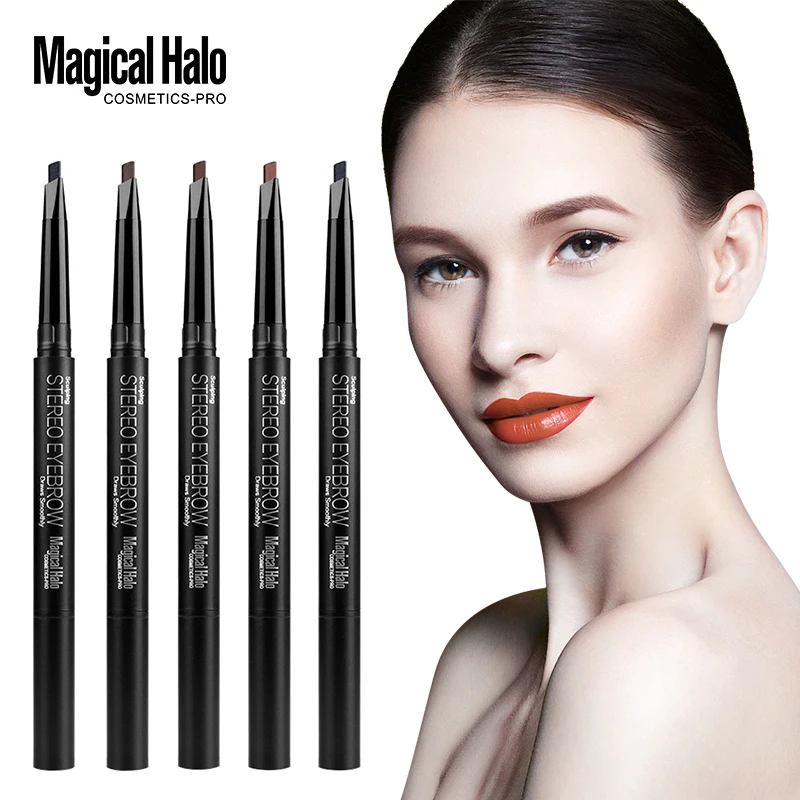 Автоматический карандаш для бровей Magical Halo водостойкий стойкий с двойным