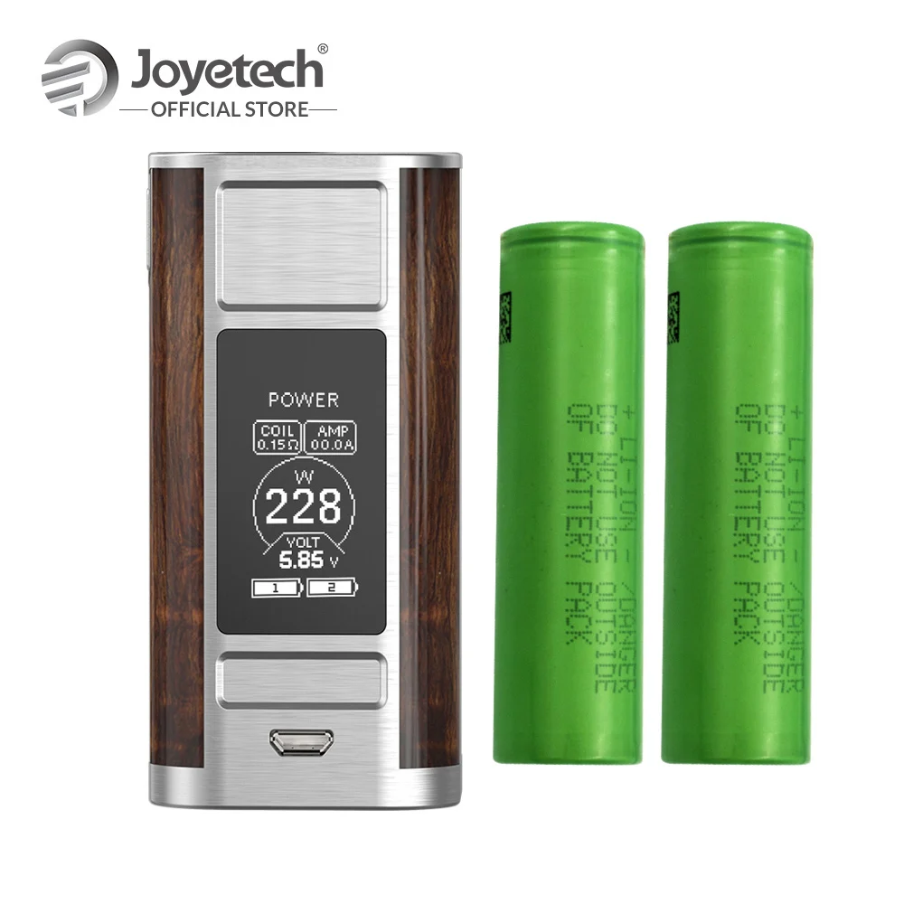 

RU Original Joyetech Cuboid TAP Mod With 2PCS 18650 Battery Charge Mod Output 228W 2 inch Screen Electronic Cigarette